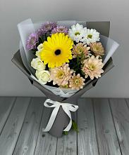 Букет цветов из:  Розы, Герберы и Хризантемы #REPLACE_PRED# Ивановское