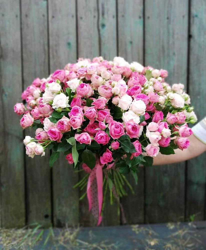 Букет Розовые кустовые розы Натали и Лав Лидия в Ивановское