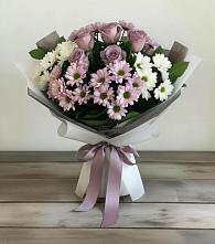 Букет цветов из:  Хризантемы и Розы в Ивановское