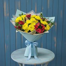 Букет цветов из:  Альстромерии и Хризантемы в Ивановское